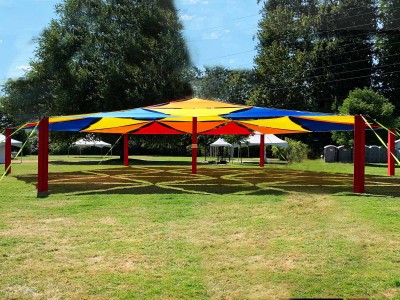 Outdoor Large Waterproof Spire Canopy Camping Camp Sunshade Beach Tent Shaped Tent