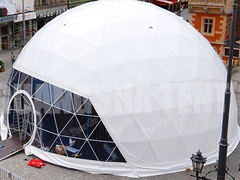 TourGo 35m Diameter Outdoor PVC Geodesic Dome Tents House For Wedding, Party, Event, Hotel, Camping