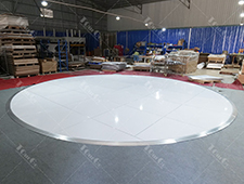 Customized Round Dance Floor Gloss White Dance Floor for Outside Wedding