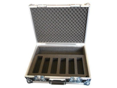 6 Way Microphone Flight Case With Foam Insert