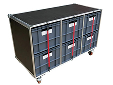 6 Large Drawer Motorsport Tool Chest Flightcase with Bungees
