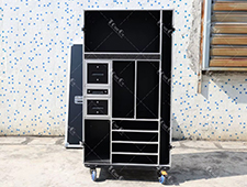 Customized storage box flight case mobile office equipment case wardrobe tour case