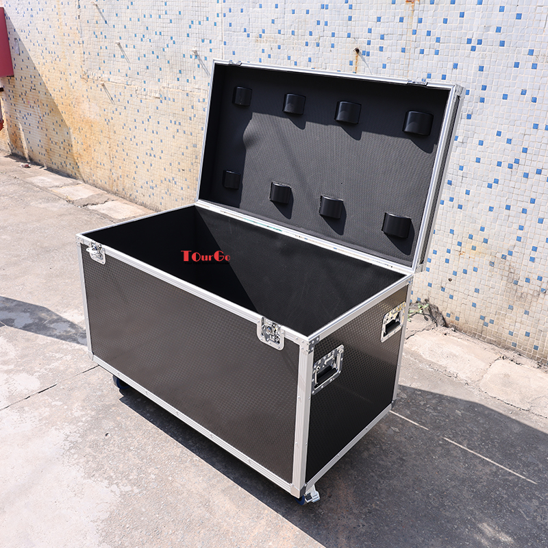 Truck Utility ATA Flight Case Cable Storage Road Case with Dividers Tray and 4″ in Casters with 48″x30″x30″ Ext