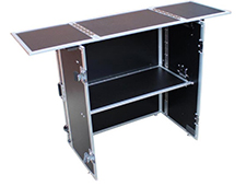 Pro Audio Transformer Series Fold-Away DJ Performance Desk DJ Stands Tables Facade with Wheels