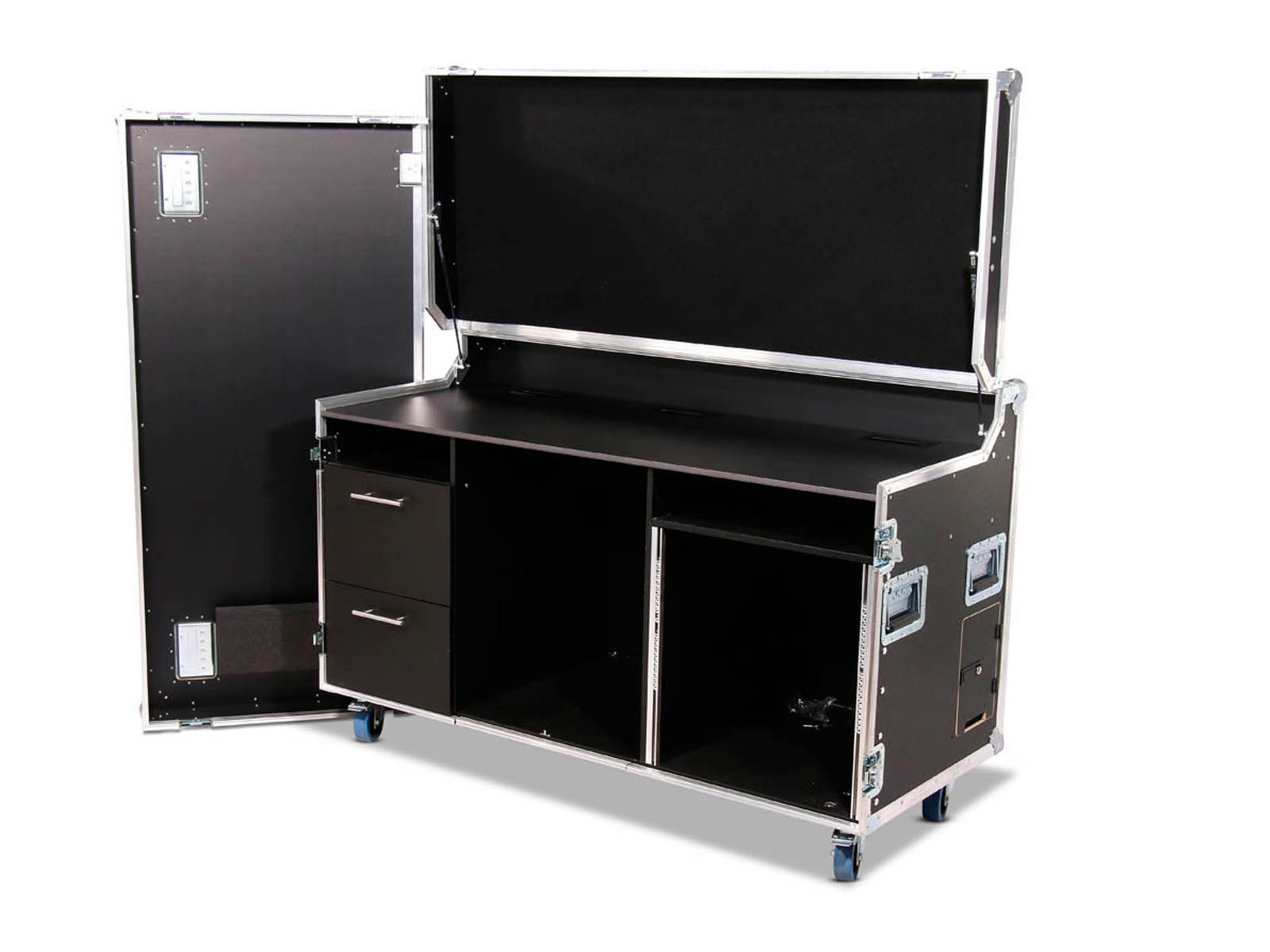 Mobile Workstation Office Case + Drawer Flight Case - TourGo Event ...