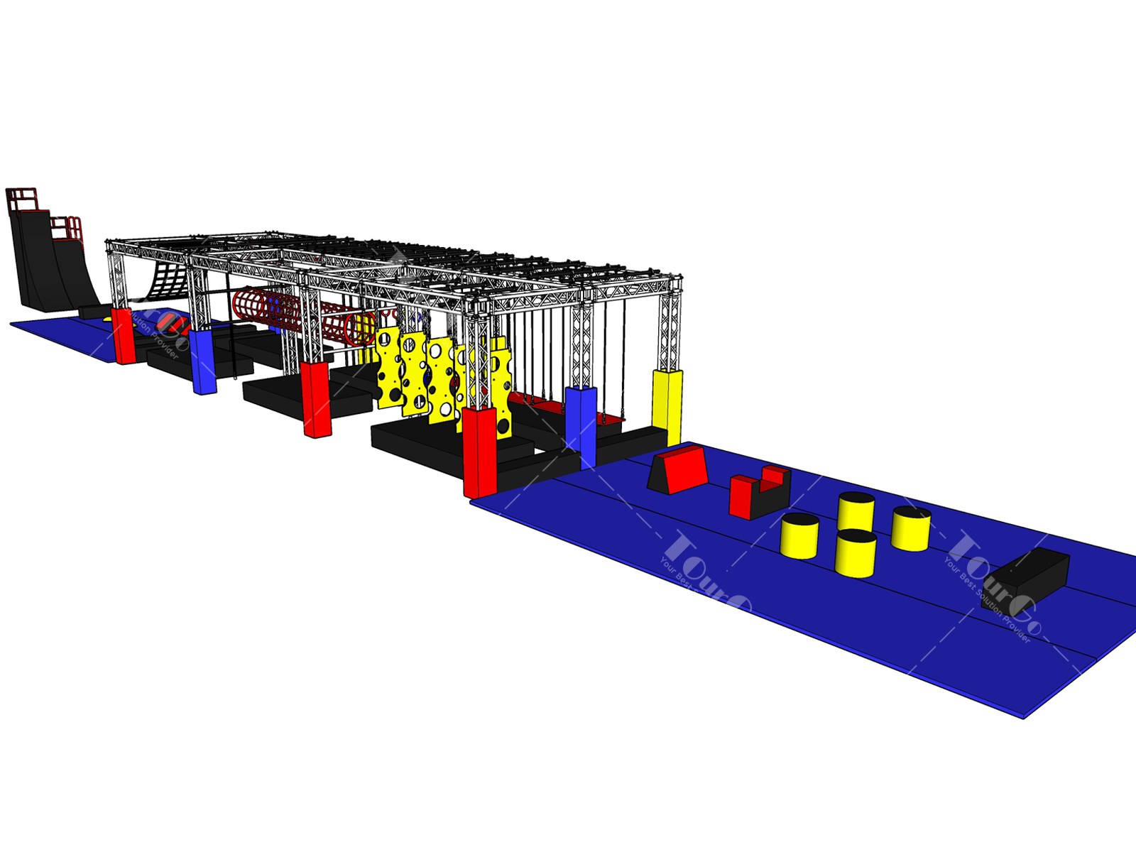 Ninja Warrior Gym and Obstacle Course Training Playground