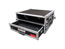 4U Rack Case with 2U Rack Drawer for 19″ Amps/Mixers/Microphone Receivers