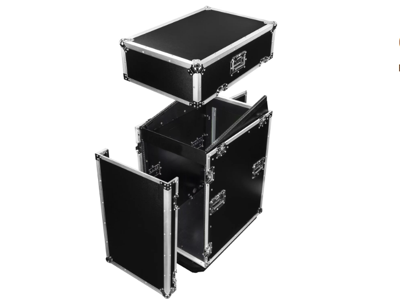 14U Top Slanted 16U Vertical Pro Combo Rack with Casters