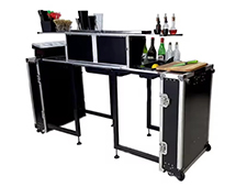 Easy assembly and disassembly Portable Bar Flight Case with wheels and retractable handles