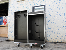 Small Equestrian Double Saddle Tack Locker Flight Case with Mirror