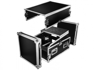 14U Top Slanted 4U Bottom Vertical Pro Combo Rack with Glide Platform