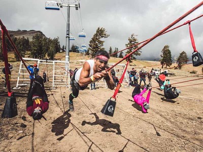 Spartan Race Obstacles ROPE OBSTACLE TYROLEAN TRAVERSE