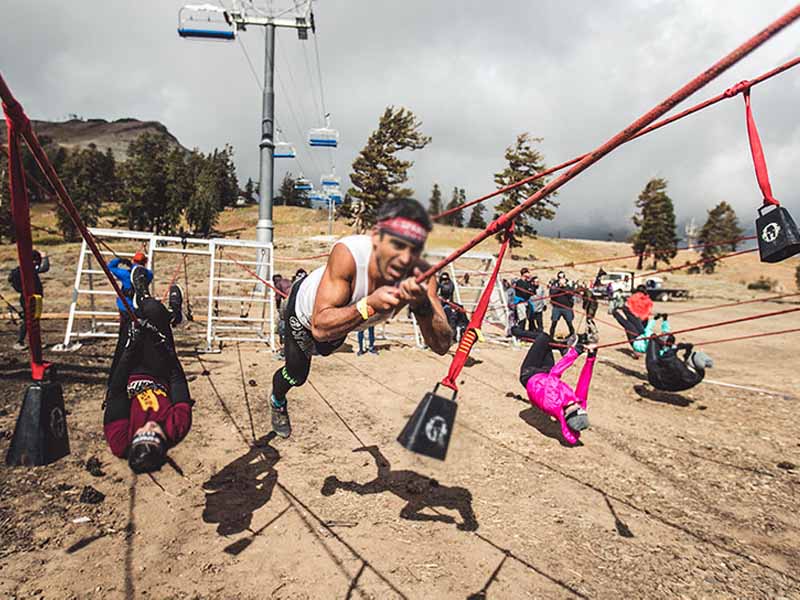 Spartan Race Obstacles ROPE OBSTACLE TYROLEAN TRAVERSE