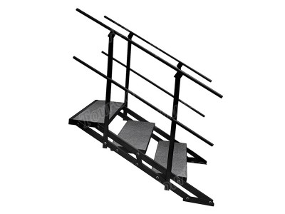 4'-Wide-Stairs-with-Guard-Rails-for-16inch-32inch-High-Stages 1