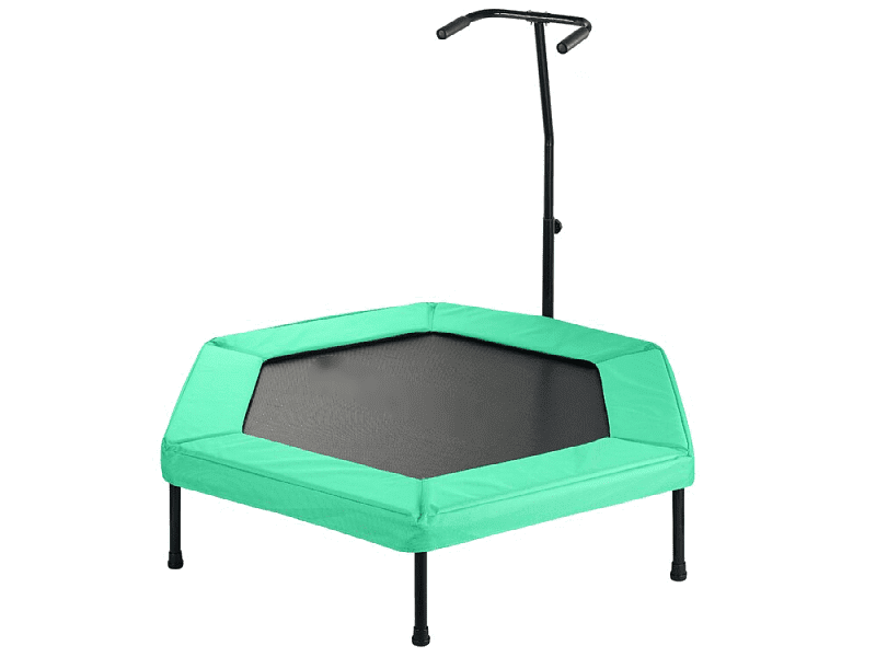 4.16′ Hexagon Fitness Trampoline with Handlebar/Backyard Trampoline