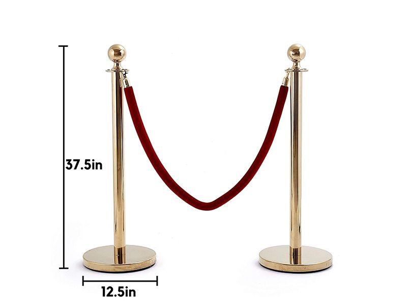 4.5 Foot Red Velvet Ropes Stanchion Barriers-1