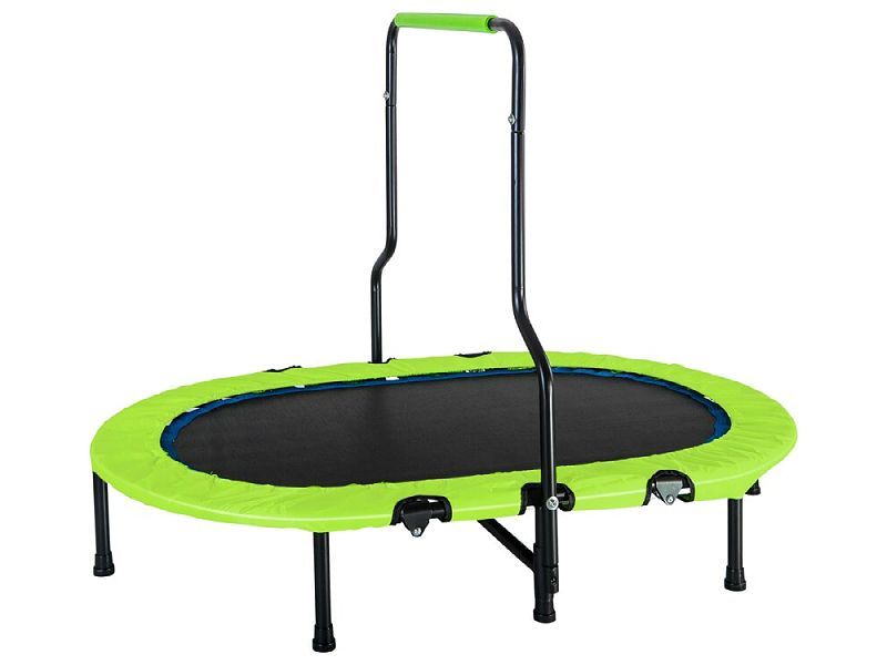 4.6′ Oval Fitness Trampoline with Handlebar