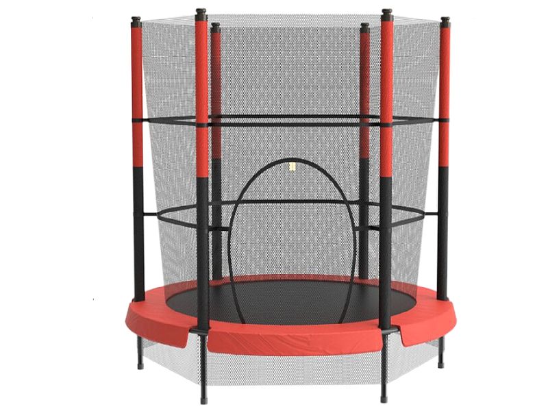 4.6′ Round Backyard Trampoline with Safety Enclosure