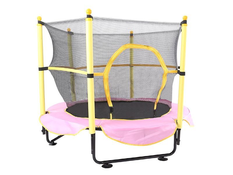 4.75′ Foldable Round Kid Trampoline with Handlebar