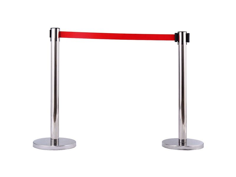 4.9' Red Belt Crowd Control Barrier-1