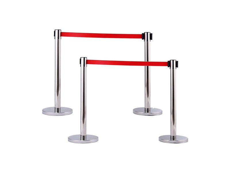 4.9' Red Belt Crowd Control Barrier-2