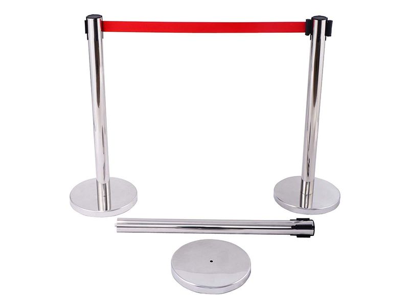 4.9' Red Belt Crowd Control Barrier-6