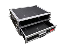 WIRELESS MIC RACK CASE WITH 2U RACK DRAWER