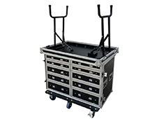 Custom Black 10 Drawer Flight case with Table
