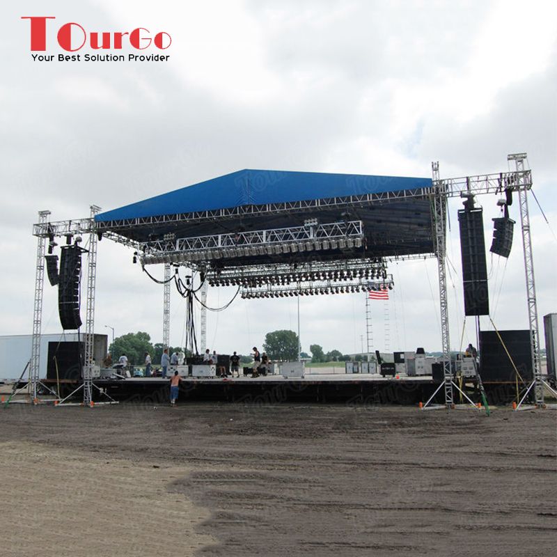 Tourgo Lightweight Aluminum Truss System Line Array Speaker Truss Concert Stage Roof Truss