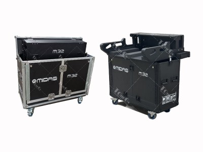 DJ digital mixer consoles flip flight case for Midas M32 with doghouse and ATA road