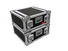 AMP 2U Rack Mount Pro DJ Audio Road Trunk Tool Flight Case