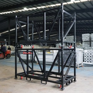Mobile Portable Stackable Storage Transportation Stage Carts for 10 In1 Stage Dance Floor Trolley with Wheels