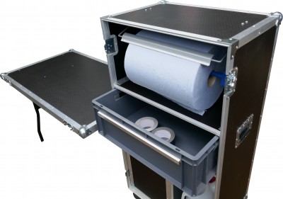 4 workstation flight case