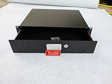 Flight case Cabinet Case 19 Inch 2U Rack Mount DJ Locking Lockable Deep Drawer with Key