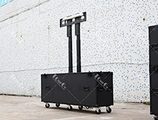 ATA Road Case Mobile Auto Lifting TV Balck Flight Case for 75” TV LCD With Electric Lift