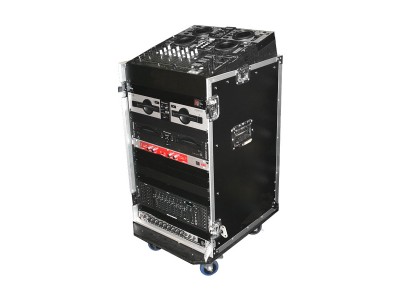 11U SLANT RACK, 16U VERTICAL RACK, WITH CASTERS