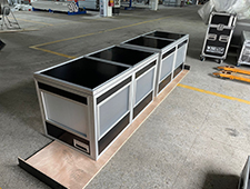 Black table top interpreter booth for conference