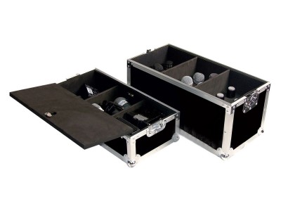 Handheld Microphone Flight Case with Storage Compartment for 18 Microphones