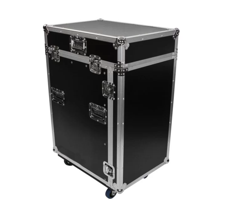 13U Top Slanted 16U Vertical Pro Combo Rack with Casters - TourGo Event ...