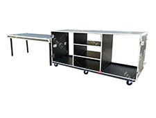 Customized Coffee machine Drawers Flight Road Case with Detachable Side Table