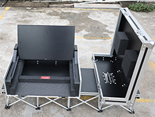Customized Monitor Dual Touch Screen Workstation Flight Road Case for 24″ Monitors DELL Computer