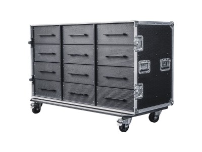 12 Drawer Triple Width Production Flight Case