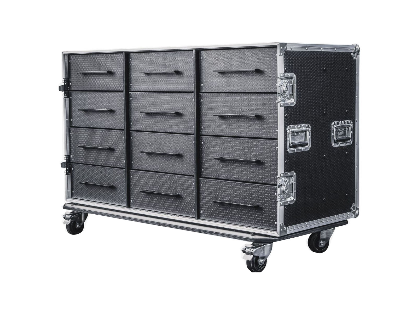 12 Drawer Triple Width Production Flight Case