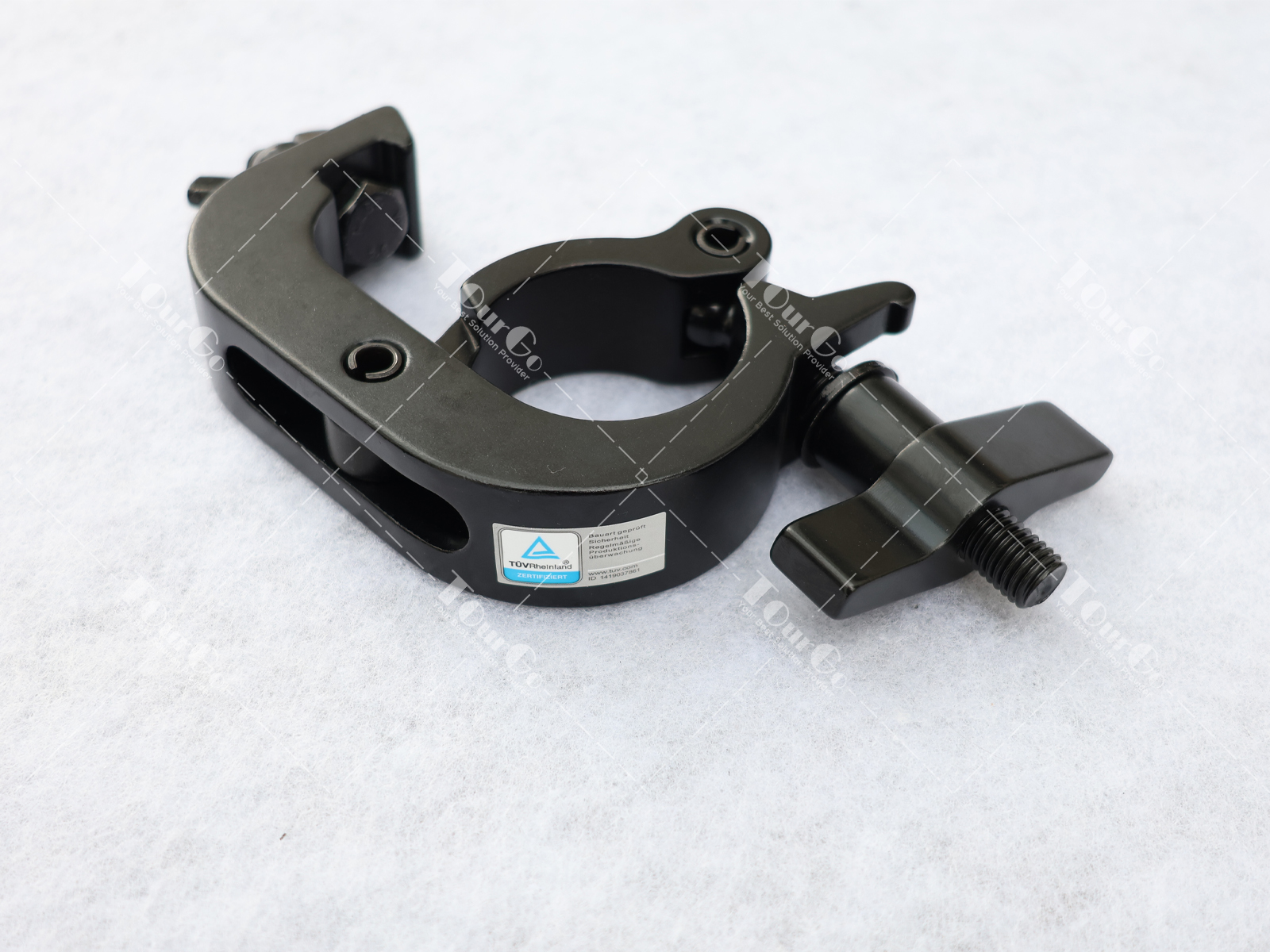 TOURGO Black Medium Duty Hook Style Clamp 48-51mm Tubing,Load Bearing 250kg