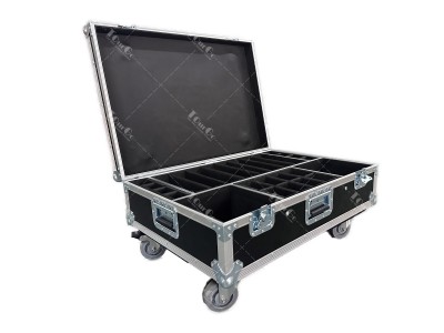 Flight case for 8pcs AVIOM A640 and K&M Stand holders