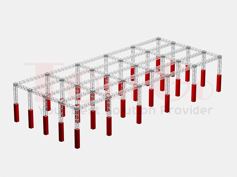 TourGo Ground Level Aluminum Ninja Warrior Truss Structure-4X5