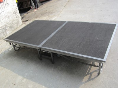 TourGo Grey Carpet Finished Foldable Stage Platform for DJ Stage