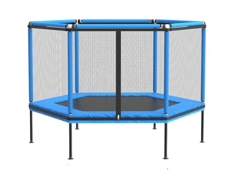 5′ Hexagon Kid Trampoline with Safety Enclosure