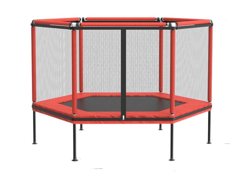 https://www.tourgosolution.com/?p=96258 5' Hexagon Kid Trampoline with Safety Enclosure