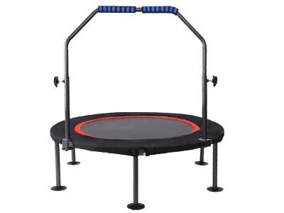 5.9′ Foldable Round Indoor Fitness Trampoline with Handlebar